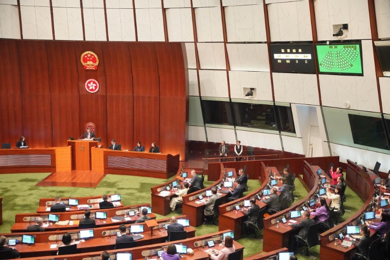 2024年3月19日，香港特區(qū)立法會(huì)全票通過《維護(hù)國(guó)家安全條例》。（圖源：新華社）