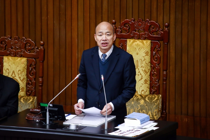 臺當(dāng)局立法機(jī)構(gòu)負(fù)責(zé)人韓國瑜。（中時(shí)資料照，鄧博仁攝） 圖片來源：臺灣“中時(shí)新聞網(wǎng)”.jpg