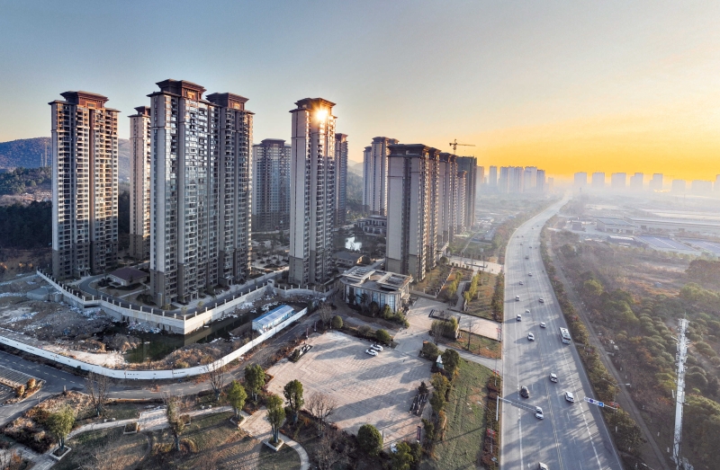 這是2024年1月24日拍攝的湖北黃石保交樓項(xiàng)目東楚御景。（圖源：新華社）