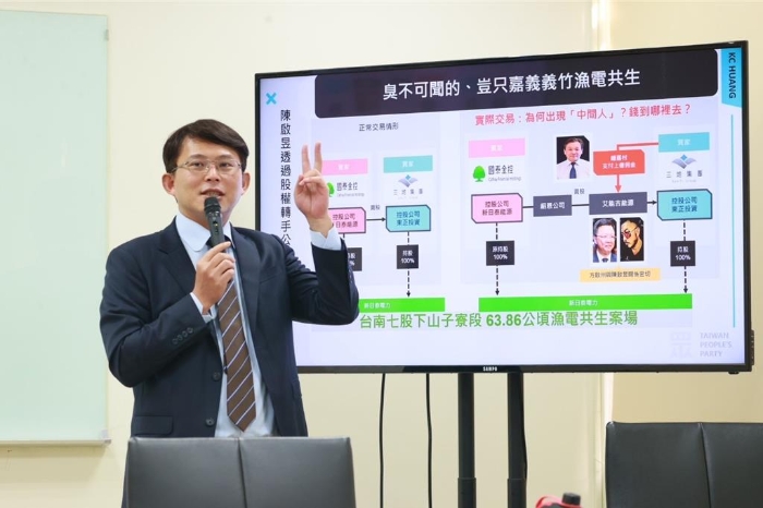 民眾黨立委黃國(guó)昌。（民眾黨提供／楊亞璇臺(tái)北傳真）